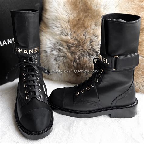 chanel combat boots sizing|chanel shoe laces for boots.